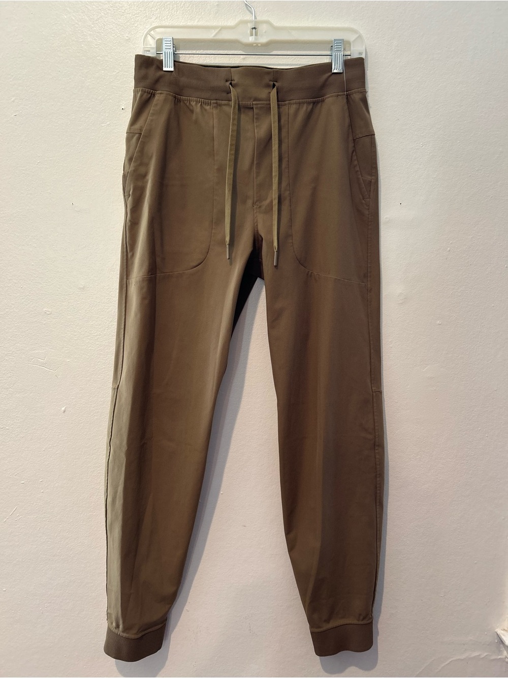 Lululemon ABC Warpstreme Joggers Men’s Medium Khaki Brown Stretch Athletic Pants - Picture 4 of 9